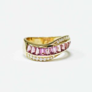 Bague demi-éternité en or blanc et diamants