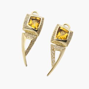 Créations Boucles d'oreilles en argent sterling avec accents de diamants