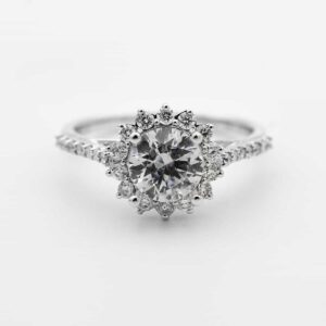 Bague fine en argent sterling indien taille émeraude